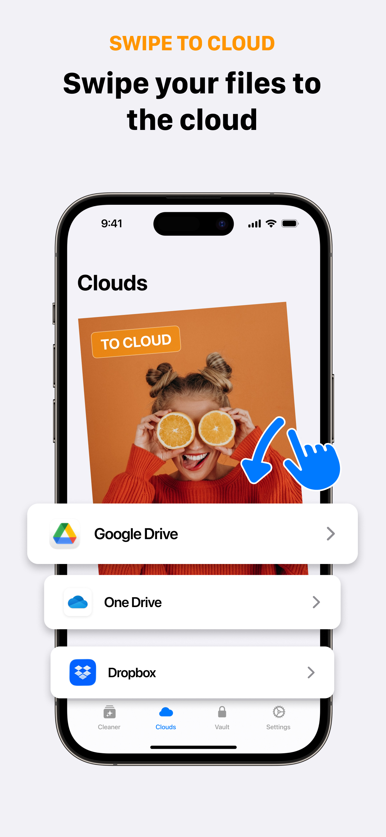 Swipe to Cloud Feature